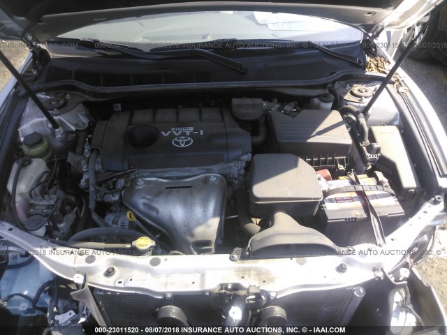 4T1BF3EK5AU004912 - 2010 TOYOTA CAMRY SE/LE/XLE ვერცხლისფერი ფოტო 10