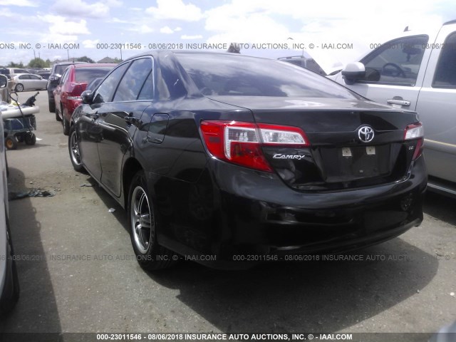 4T4BF1FK2DR308129 - 2013 TOYOTA CAMRY L/SE/LE/XLE 黑色 照片 3