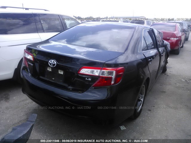 4T4BF1FK2DR308129 - 2013 TOYOTA CAMRY L/SE/LE/XLE 黑色 照片 4