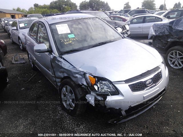 KNADH4A35B6868857 - 2011 KIA RIO LX/SX SILVER photo 1