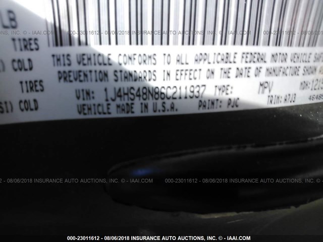 1J4HS48N86C211937 - 2006 JEEP GRAND CHEROKEE LAREDO/COLUMBIA/FREEDOM 绿色 照片 9