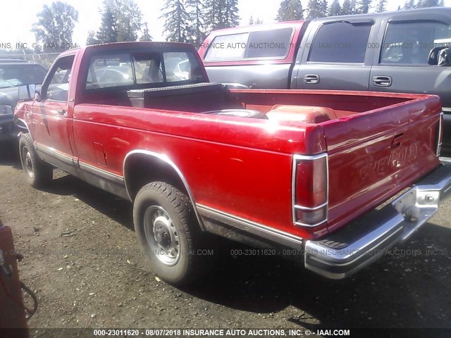 1GCDT14Z2L2149266 - 1990 CHEVROLET S TRUCK S10 RED photo 3