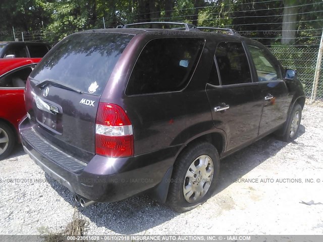 2HNYD18251H528112 - 2001 ACURA MDX MAROON photo 4