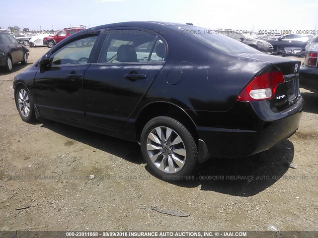 2HGFA16999H509243 - 2009 HONDA CIVIC EXL 黑色 照片 3