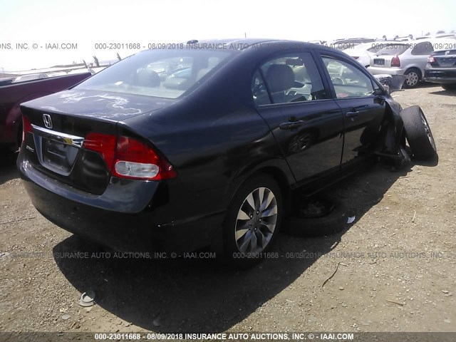 2HGFA16999H509243 - 2009 HONDA CIVIC EXL 黑色 照片 4