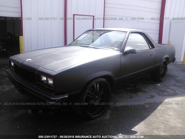 1GCCW80H8DR210377 - 1983 CHEVROLET EL CAMINO BLACK photo 2