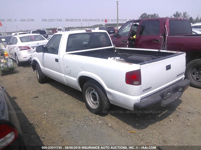 1GCCS14H438260257 - 2003 CHEVROLET S TRUCK S10 WHITE photo 3