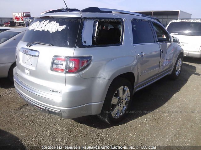 1GKKVTKD9EJ229519 - 2014 GMC ACADIA DENALI SILVER photo 4