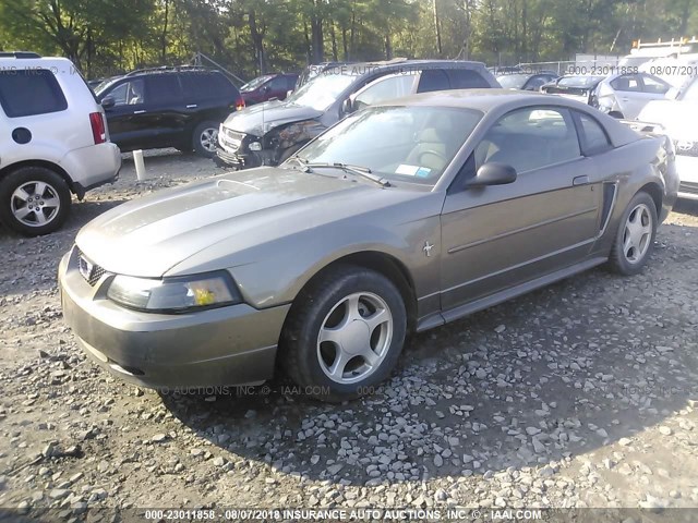 1FAFP40472F171396 - 2002 FORD MUSTANG GRAY photo 2