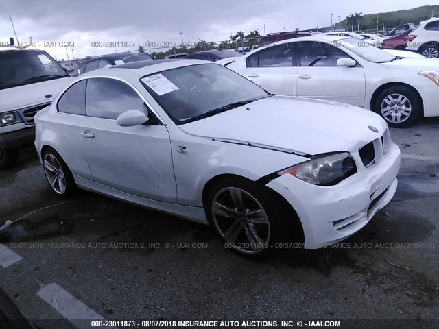 WBAUP73598VF09645 - 2008 BMW 128 I WHITE photo 1