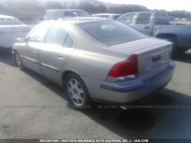 YV1RS58D412069327 - 2001 VOLVO S60 2.4T GRAY photo 3