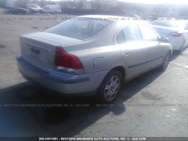 YV1RS58D412069327 - 2001 VOLVO S60 2.4T GRAY photo 4