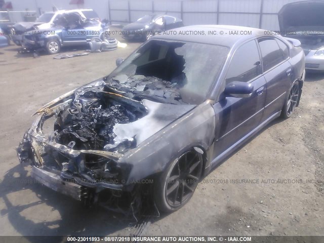 4S3BL676X54208707 - 2005 SUBARU LEGACY GT LIMITED BLUE photo 2