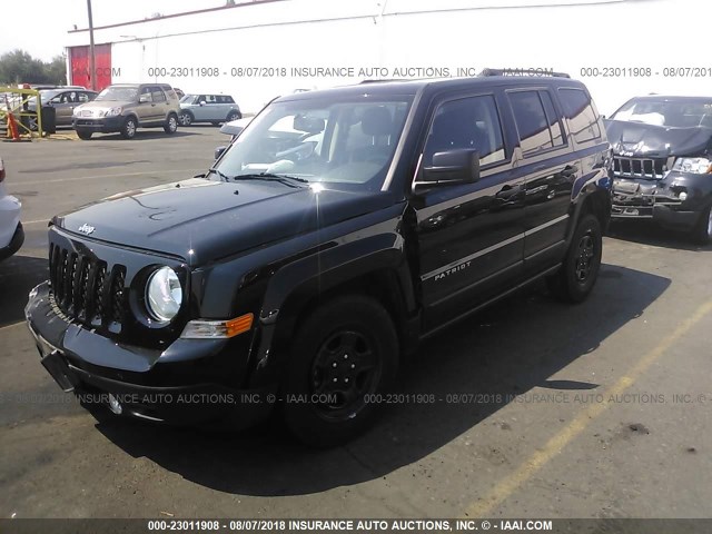 1C4NJRBB1HD155585 - 2017 JEEP PATRIOT SPORT BLACK photo 2