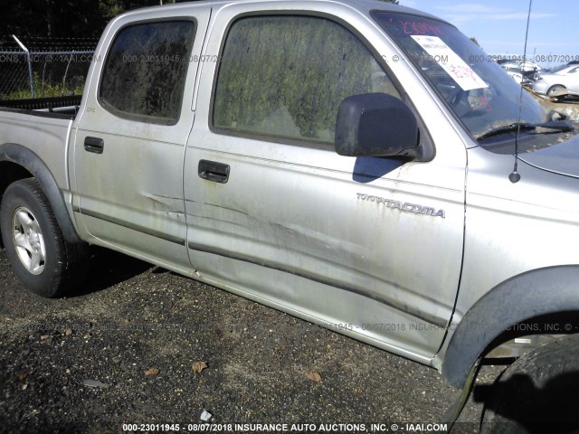 5TEGN92N12Z132054 - 2002 TOYOTA TACOMA DOUBLE CAB PRERUNNER GRAY photo 6