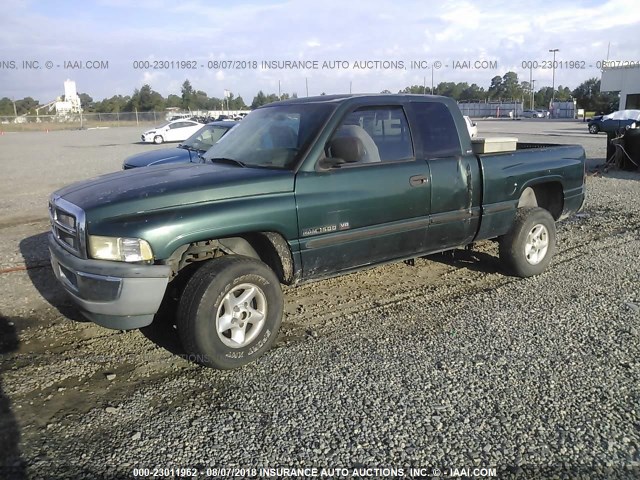 3B7HF13Z6XG102605 - 1999 DODGE RAM 1500 GREEN photo 2