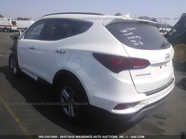 5NMZU3LB9HH020950 - 2017 HYUNDAI SANTA FE SPORT  WHITE photo 3