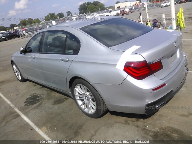 WBAYE8C57DD132243 - 2013 BMW 750 LI SILVER photo 3