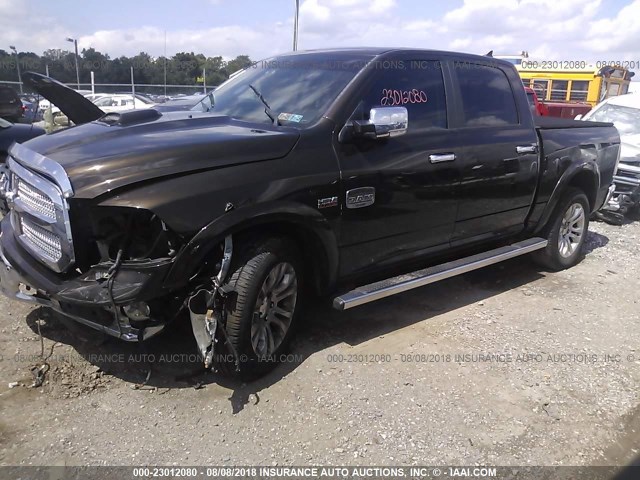 1C6RR7PT1ES295828 - 2014 RAM 1500 LONGHORN BROWN photo 2