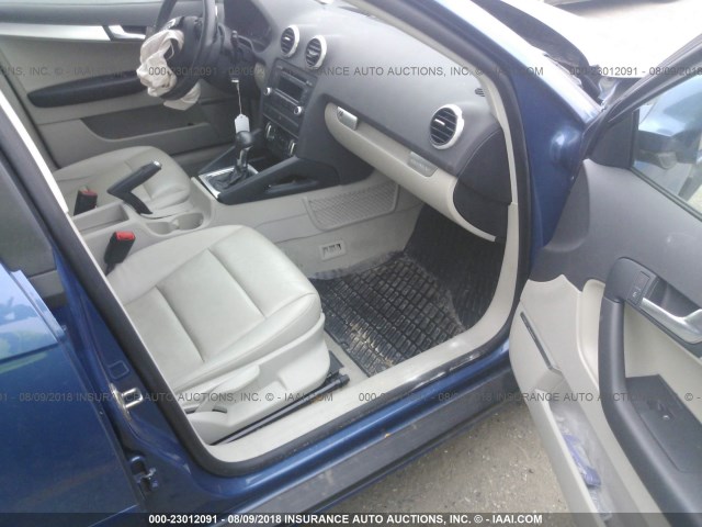 WAUKF78P79A013849 - 2009 AUDI A3 2.0T QUATTRO BLUE photo 5