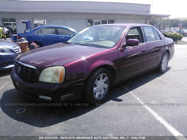 1G6KF57902U259580 - 2002 CADILLAC DEVILLE DTS MAROON photo 2