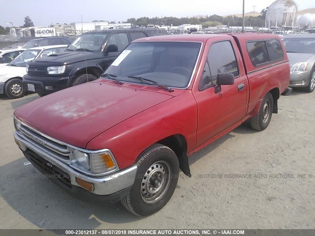 JT4RN81P9K5018814 - 1989 TOYOTA PICKUP 1/2 TON SHT WHEELBASE DLX RED photo 2