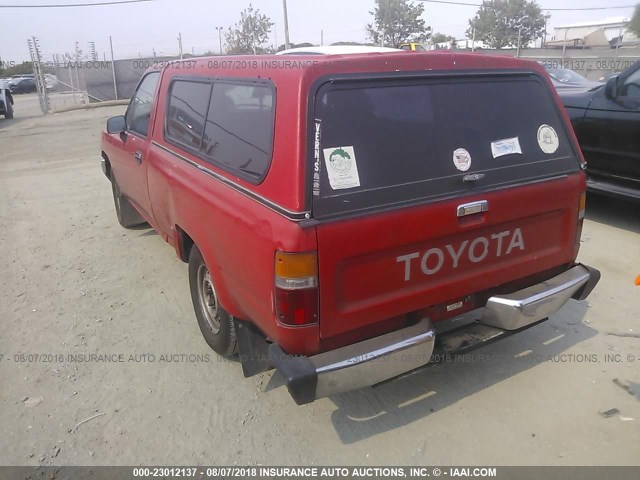 JT4RN81P9K5018814 - 1989 TOYOTA PICKUP 1/2 TON SHT WHEELBASE DLX RED photo 3