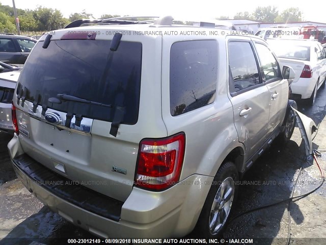 1FMCU9EG3CKA64579 - 2012 FORD ESCAPE LIMITED TAN photo 4