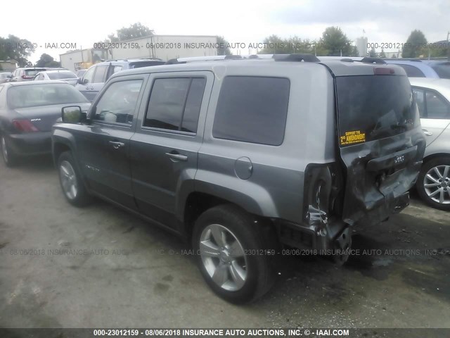 1C4NJPCB4CD626463 - 2012 JEEP PATRIOT LIMITED GRAY photo 3