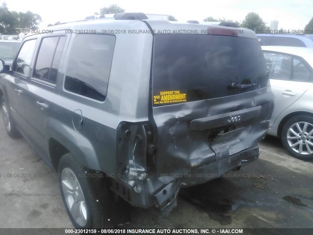 1C4NJPCB4CD626463 - 2012 JEEP PATRIOT LIMITED GRAY photo 6