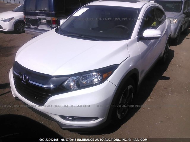 3CZRU6H50JM711897 - 2018 HONDA HR-V EX WHITE photo 2