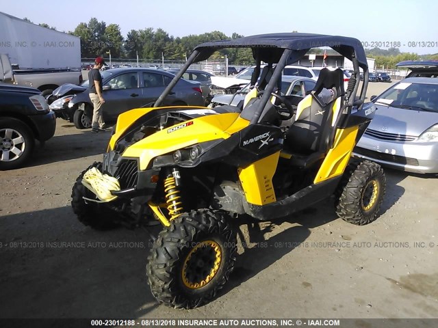 3JBPXLP12DJ001667 - 2013 CAN-AM MAVERICK 1000R X RS YELLOW photo 2