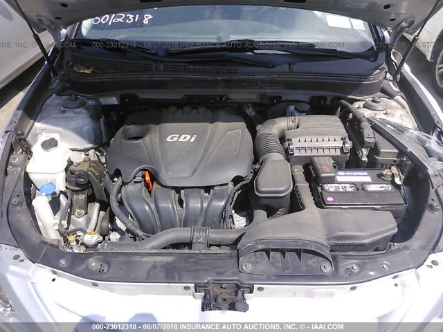 5NPEB4AC9DH768715 - 2013 HYUNDAI SONATA GLS SILVER photo 10