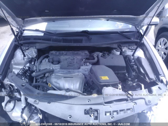 4T1BF1FK5CU122562 - 2012 TOYOTA CAMRY SE/LE/XLE SILVER photo 10