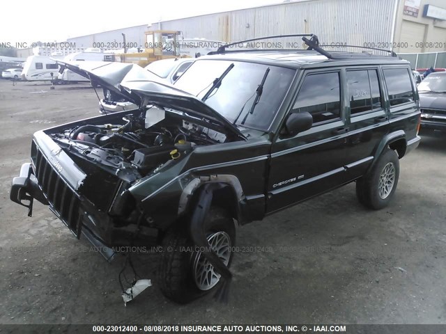 1J4FJ68S9WL150724 - 1998 JEEP CHEROKEE SPORT/CLASSIC მწვანე ფოტო 2