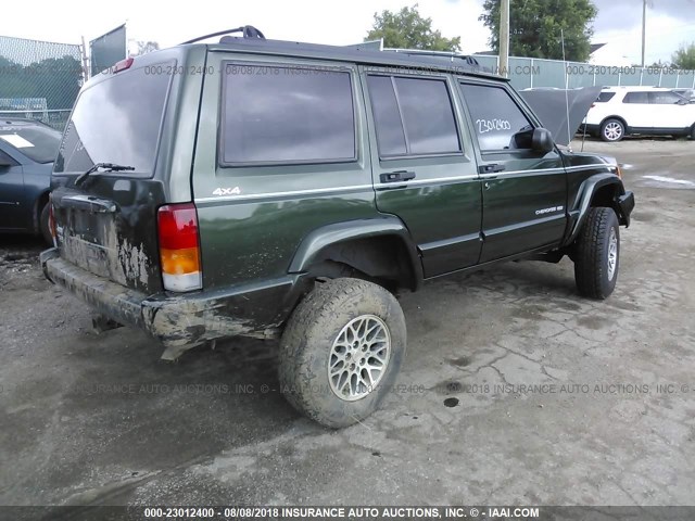 1J4FJ68S9WL150724 - 1998 JEEP CHEROKEE SPORT/CLASSIC მწვანე ფოტო 4