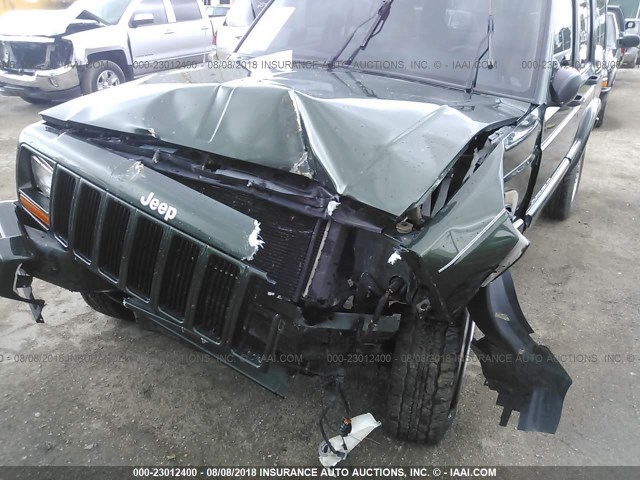 1J4FJ68S9WL150724 - 1998 JEEP CHEROKEE SPORT/CLASSIC მწვანე ფოტო 6