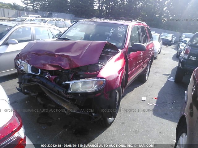 1GHDT13S322223436 - 2002 OLDSMOBILE BRAVADA RED photo 2