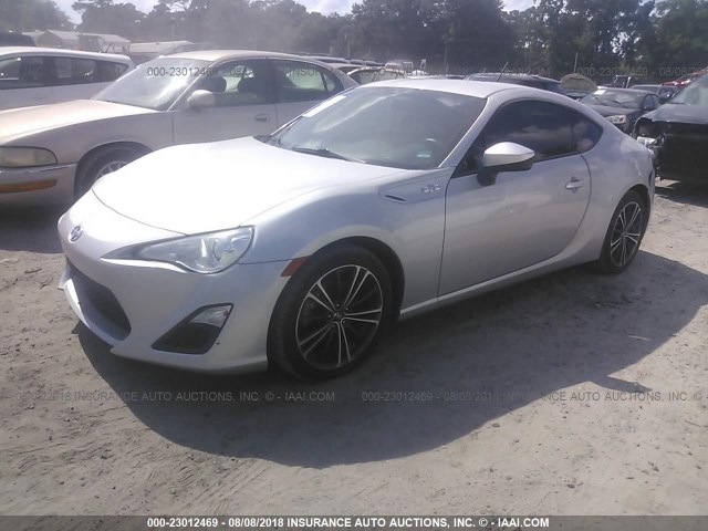 JF1ZNAA16D2712826 - 2013 TOYOTA SCION FR-S SILVER photo 2