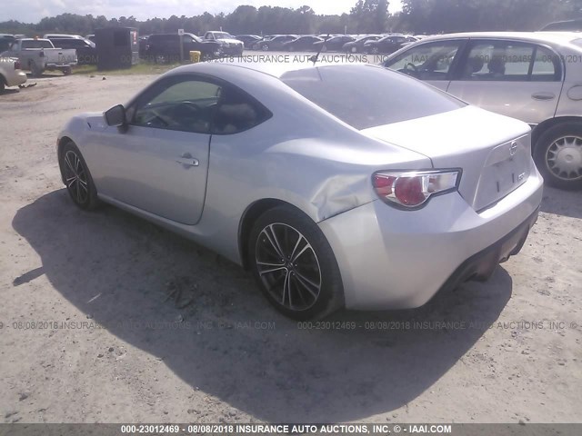 JF1ZNAA16D2712826 - 2013 TOYOTA SCION FR-S SILVER photo 3