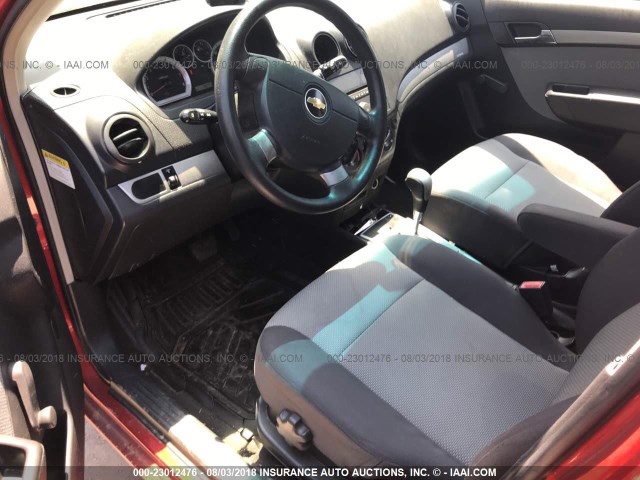 KL1TD66E29B612314 - 2009 CHEVROLET AVEO LS/LT 红色 照片 5