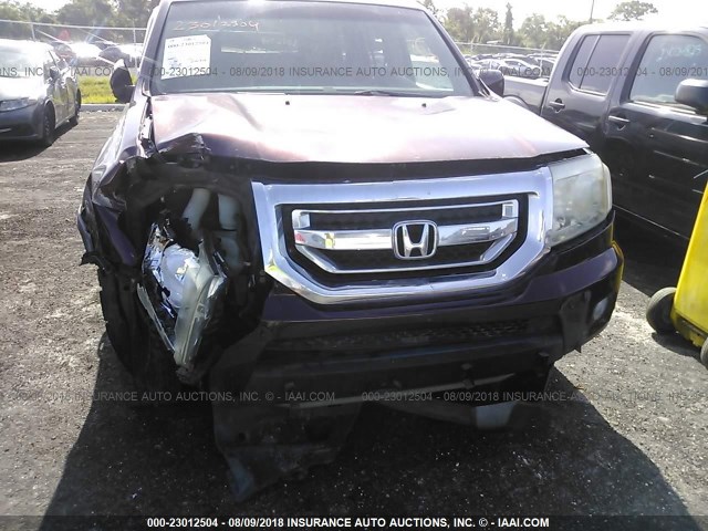 5FNYF48819B022171 - 2009 HONDA PILOT TOURING RED photo 6