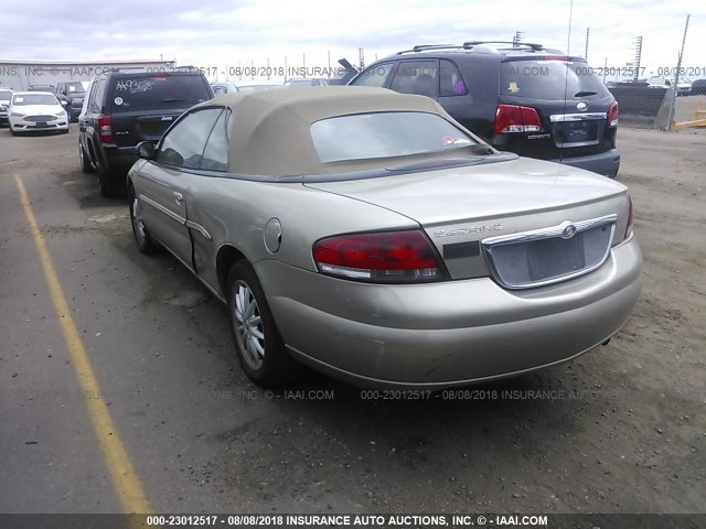 1C3EL55TX3N502488 - 2003 CHRYSLER SEBRING LXI GOLD photo 3