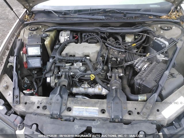 2G1WF52E339296682 - 2003 CHEVROLET IMPALA GOLD photo 10