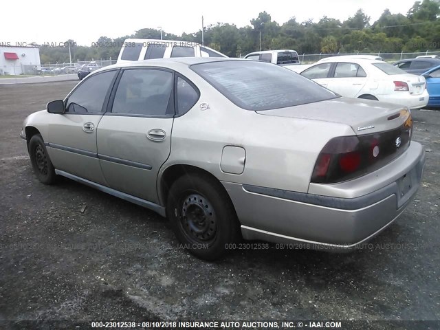 2G1WF52E339296682 - 2003 CHEVROLET IMPALA GOLD photo 3