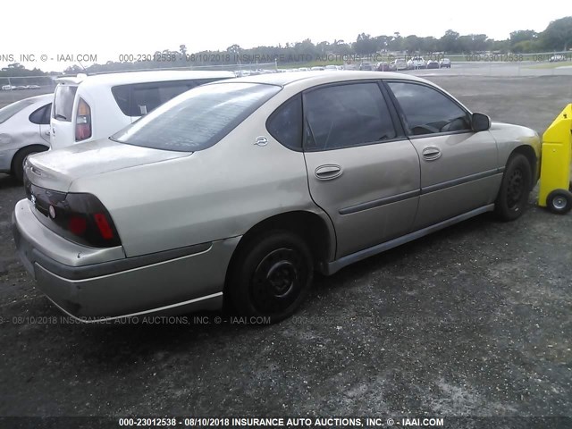 2G1WF52E339296682 - 2003 CHEVROLET IMPALA GOLD photo 4