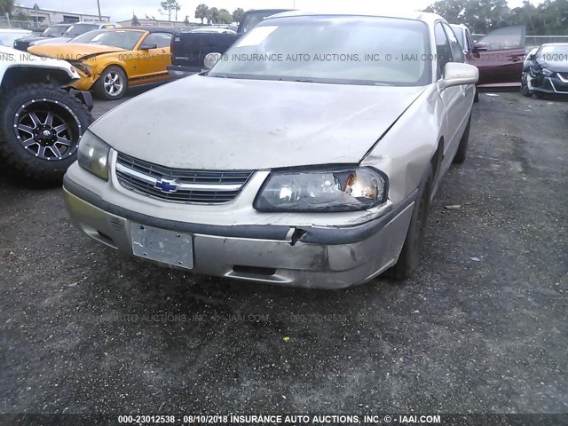 2G1WF52E339296682 - 2003 CHEVROLET IMPALA GOLD photo 6