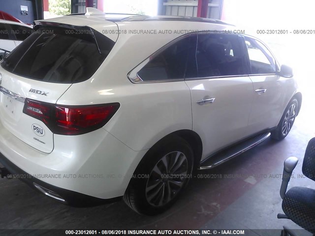 5FRYD4H45GB001452 - 2016 ACURA MDX TECHNOLOGY WHITE photo 4