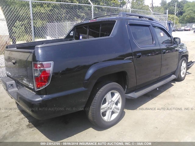 5FPYK1F59DB013382 - 2013 HONDA RIDGELINE RTL BLACK photo 4