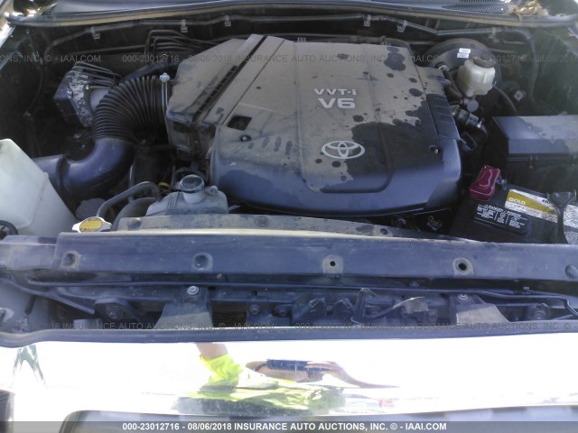 3TMJU4GN3AM093578 - 2010 TOYOTA TACOMA DOUBLE CAB PRERUNNER BLACK photo 10